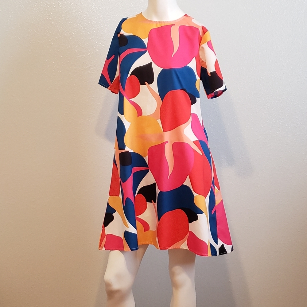 MULITICOLOR MINI DRESS SIZE. M